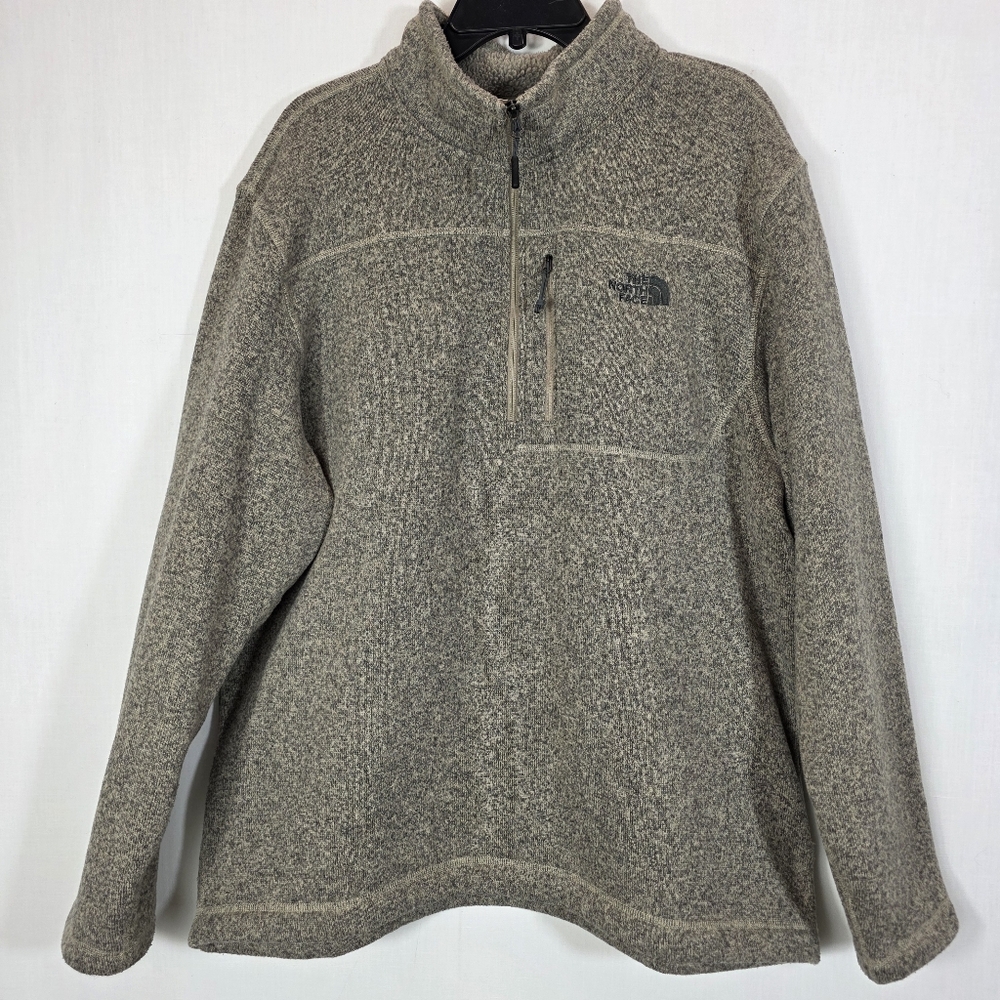 The North Face Gordon Lyons 1/4 Zip Fleece Pullover Grey XXL